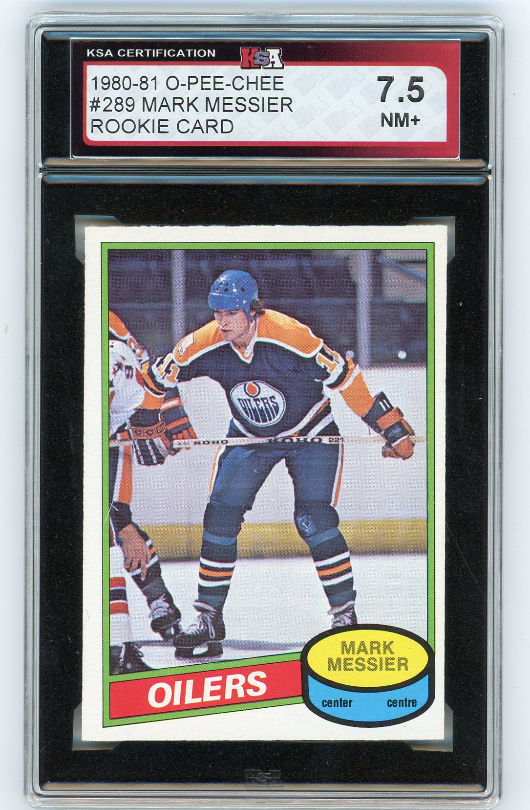 1980/81 O-Pee-Chee Mark Messier #289 Graded Rookie Card KSA 7.5