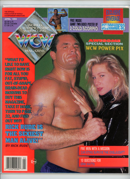 WCW Vintage Wrestling Magazine (April, 1993) Rick Rude