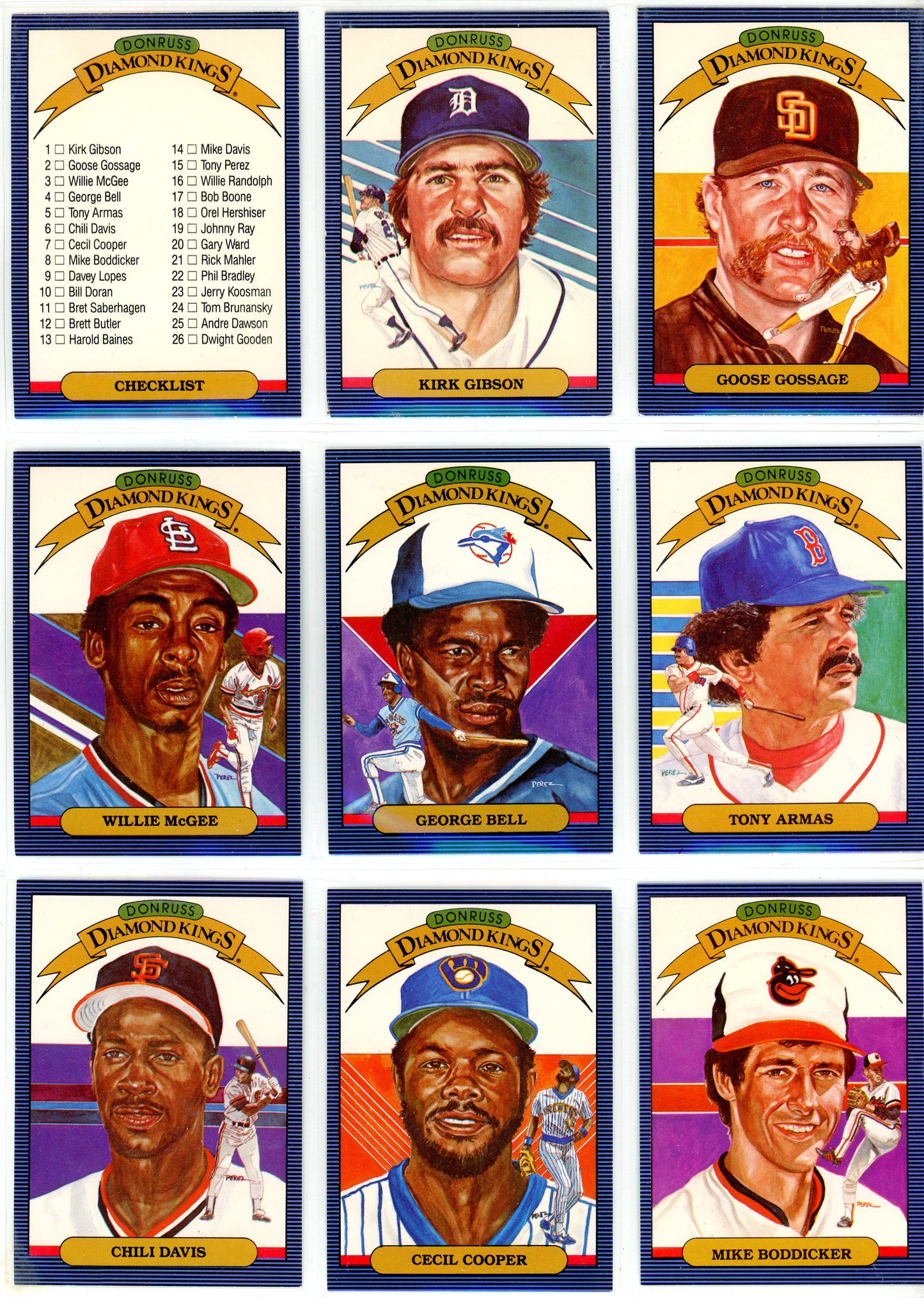 1986 Leaf MLB Baseball Complete Set (260 Cards) Made In Canada McGriff Rookie
