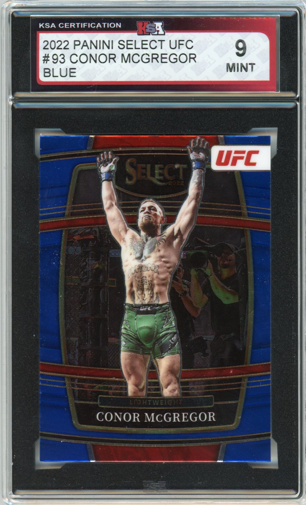 2022 Panini Select UFC Conor McGregor Blue Graded Card #93 KSA 9