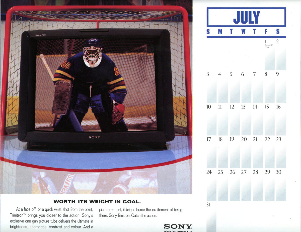1993/94 Toronto Maple Leafs Official Vintage Calendar 11" x 9.5" Doug Gilmour Cover