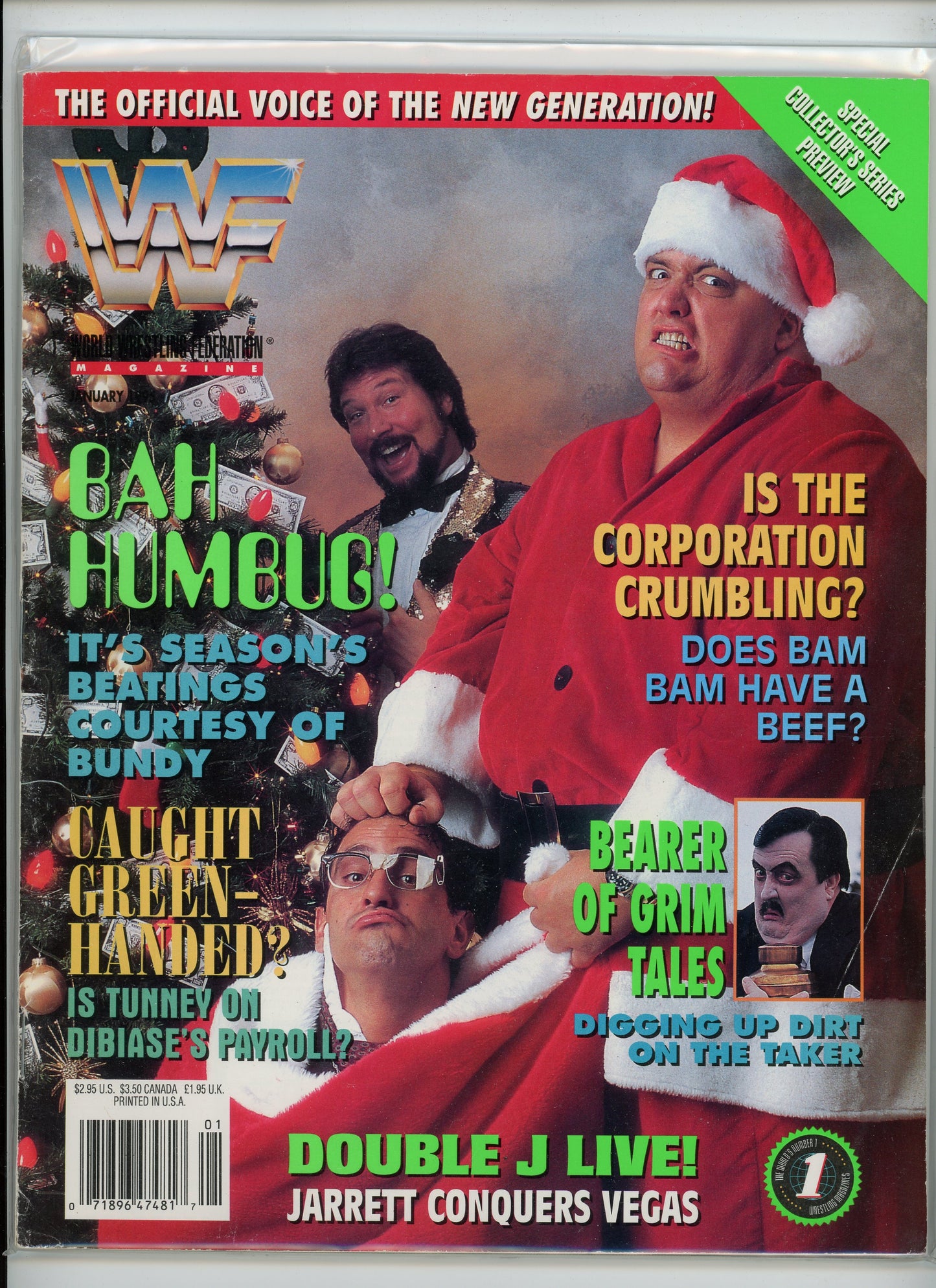 WWF Vintage Wrestling Magazine (January, 1995) Bam Bam Bigelow