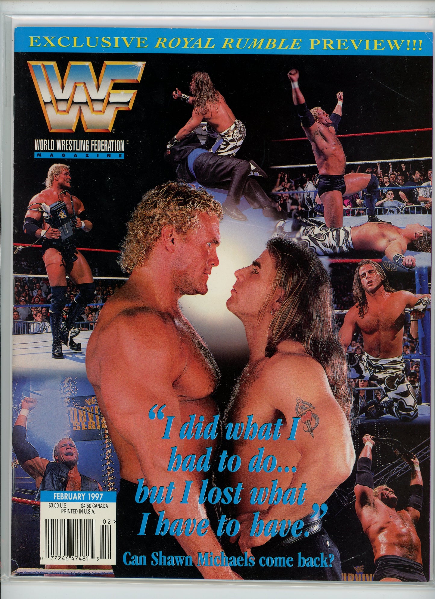 WWF Vintage Wrestling Magazine (February, 1997) Shawn Michaels, Royal Rumble Preview