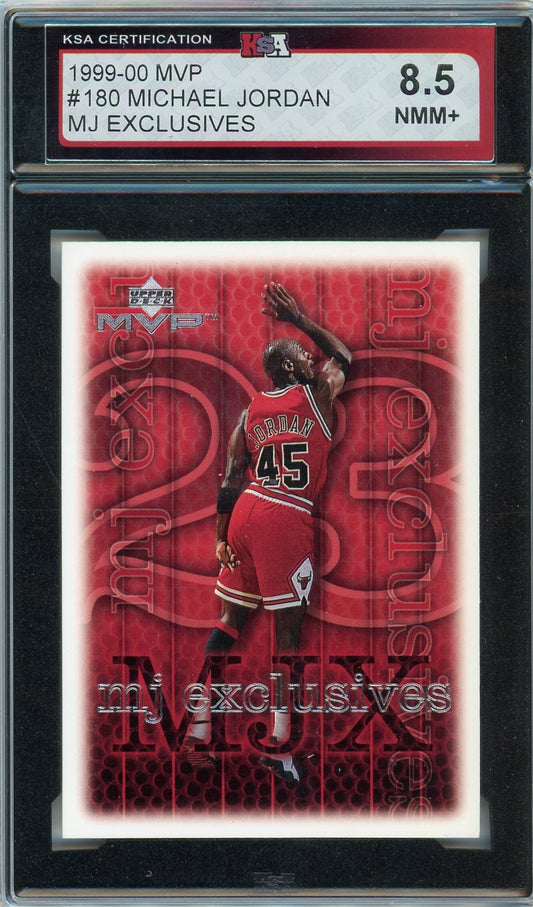 1999/00 UD MVP MJX Michael Jordan Graded Card #180 KSA 8.5