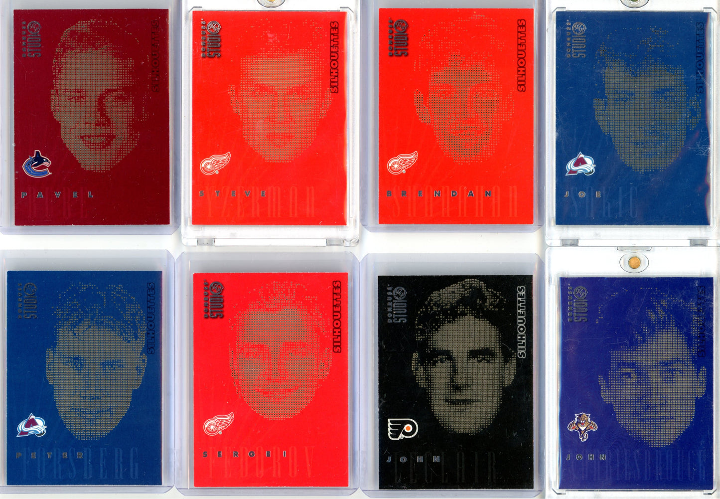 1997/98 Donruss Studio Hockey Silhouettes Complete Insert Set (24 Cards) – Limited /1500