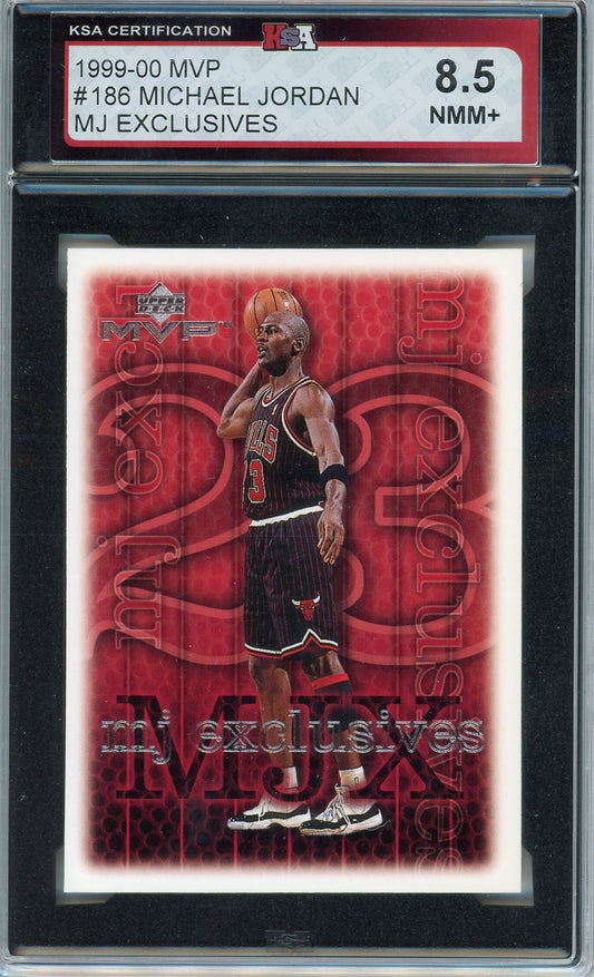 1999/00 UD MVP MJX Michael Jordan Graded Card #186 KSA 8.5