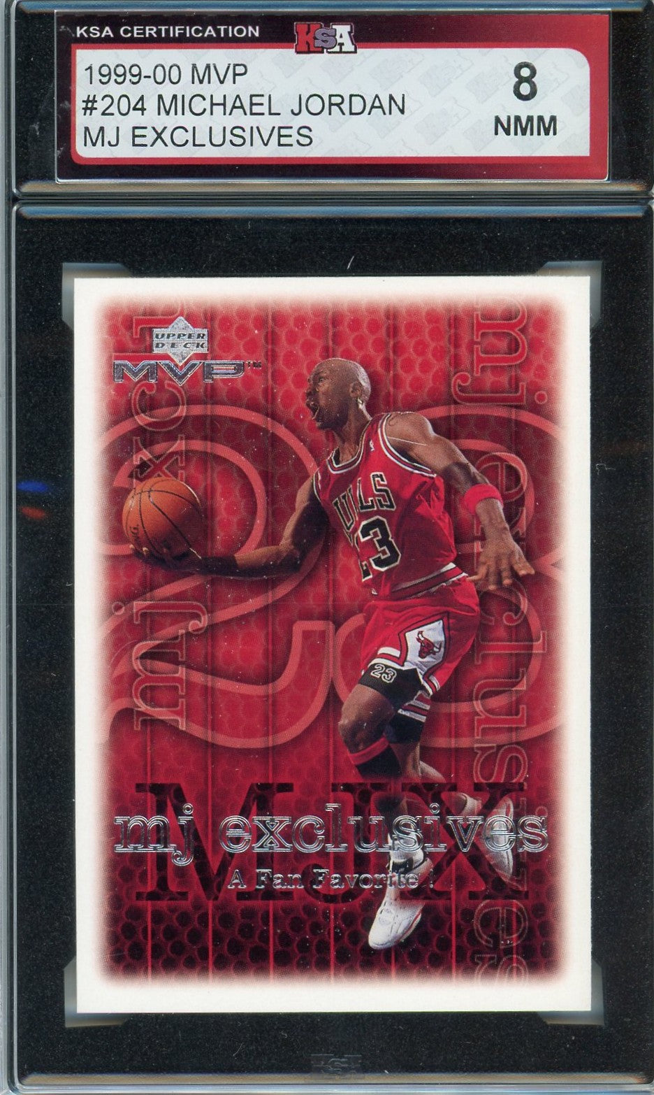 1999/00 UD MVP MJX Michael Jordan Graded Card #204 KSA 8