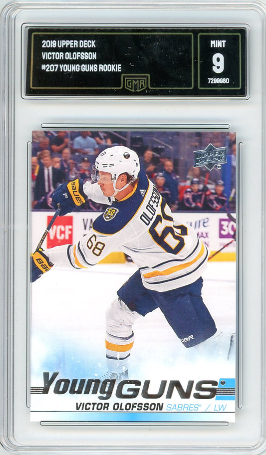 2019 Upper Deck Victor Olofsson Graded Rookie Card #207 GMA 9