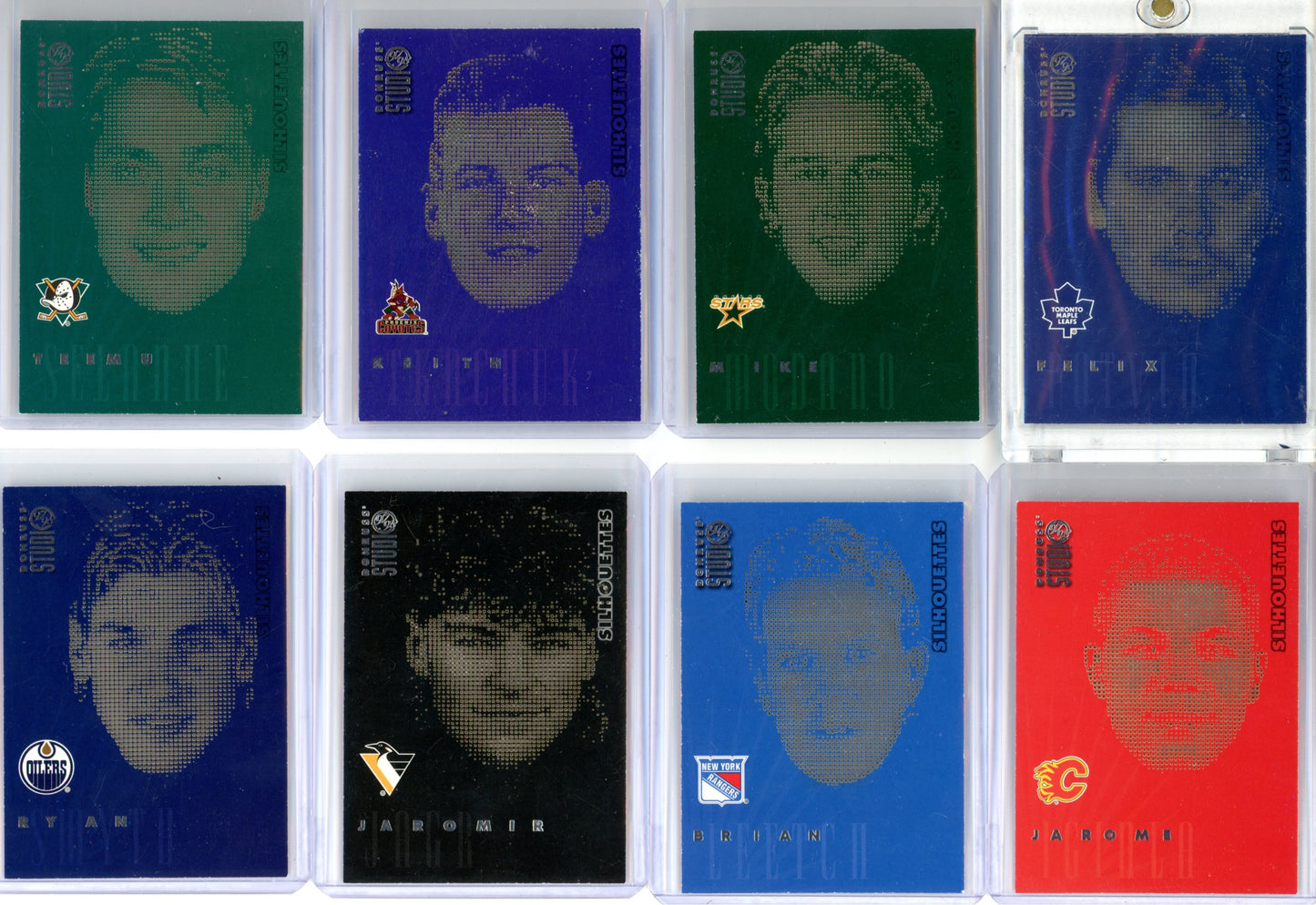 1997/98 Donruss Studio Hockey Silhouettes Complete Insert Set (24 Cards) – Limited /1500