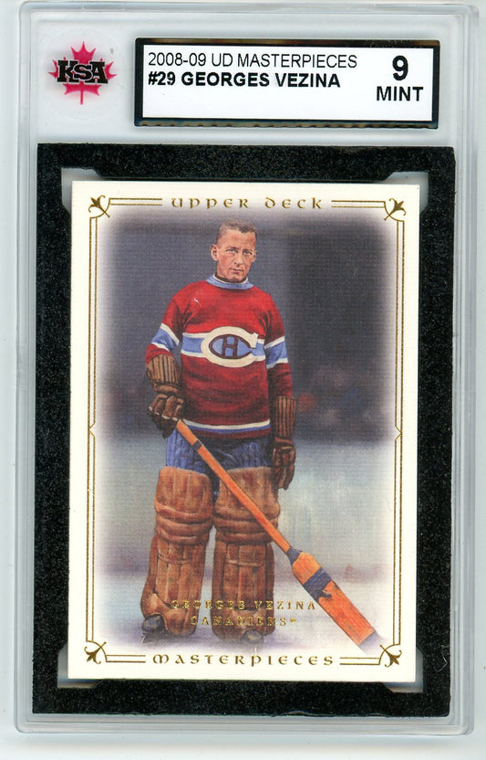 2008/09 Upper Deck Masterpieces Georges Vezina Graded Card #29 KSA 9