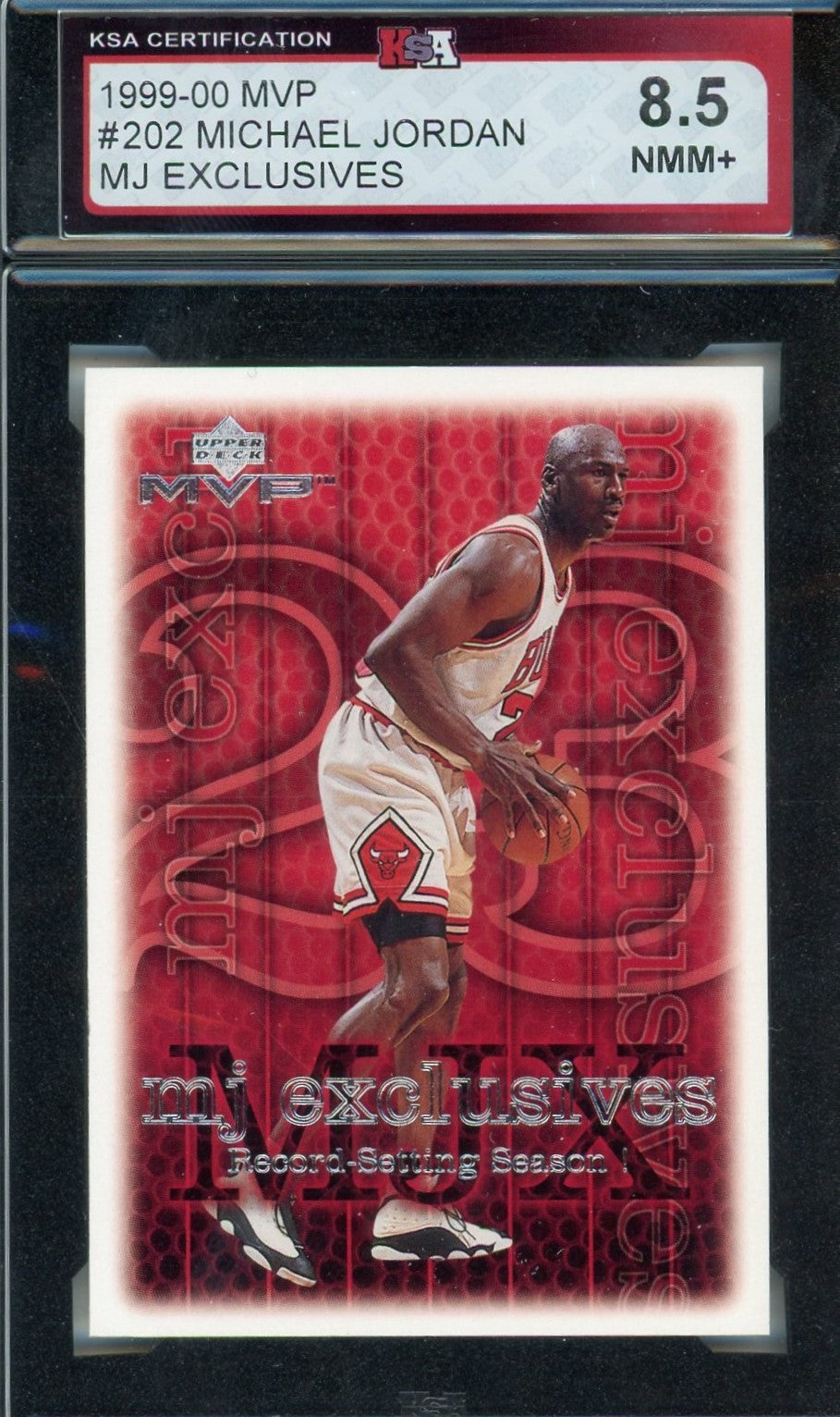 1999/00 UD MVP MJX Michael Jordan Graded Card #202 KSA 8.5