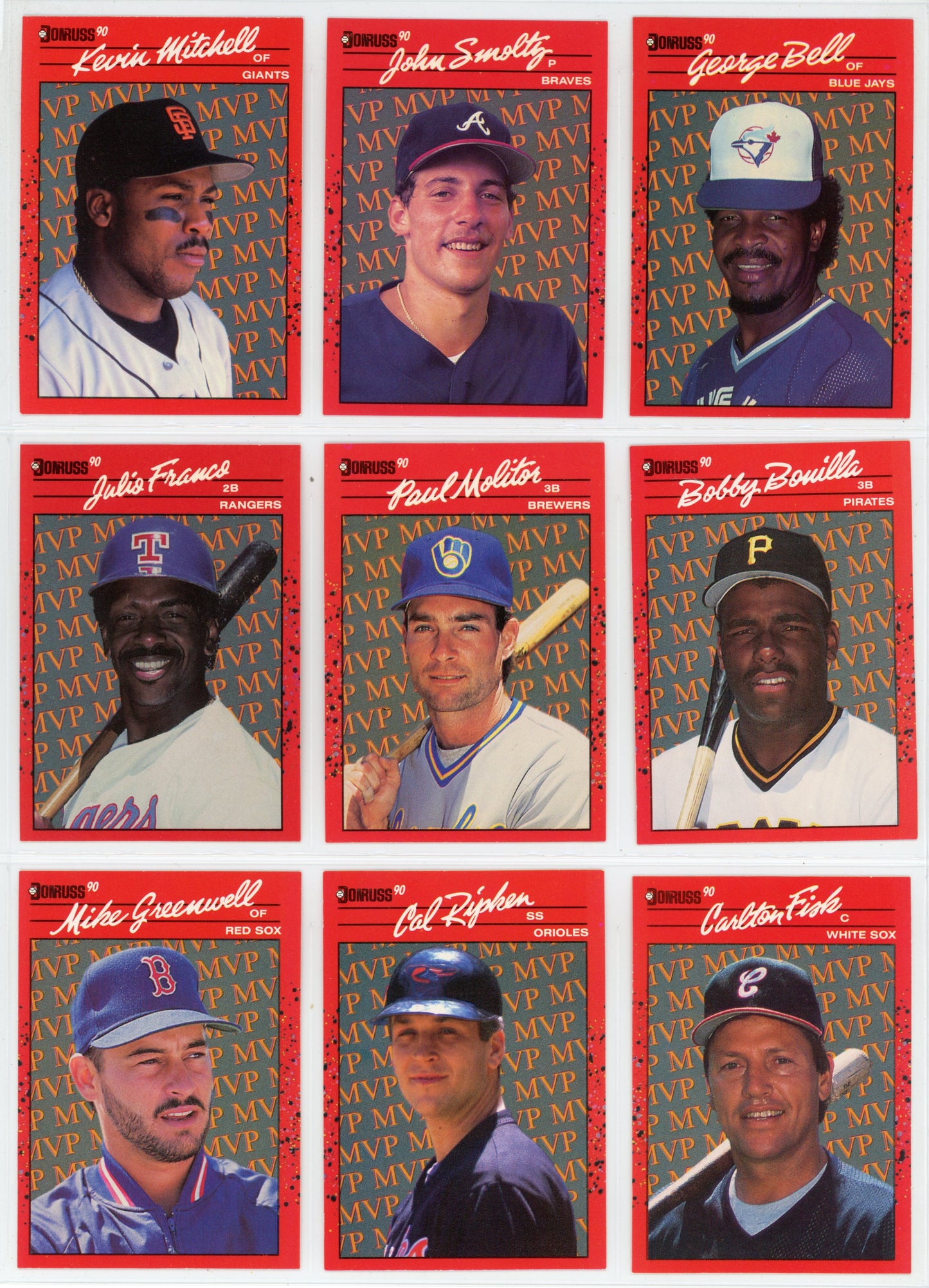 1990 Donruss MLB Baseball Short Set (358 Cards)