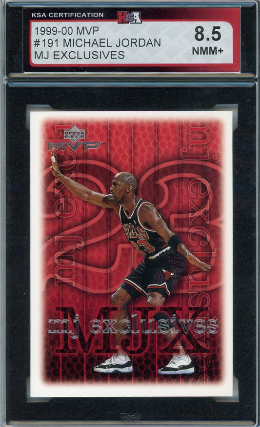1999/00 UD MVP MJX Michael Jordan Graded Card #191 KSA 8.5