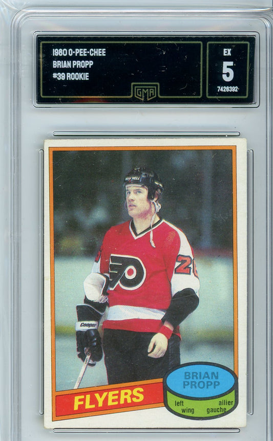 1980 OPC Brian Propp #39 Graded Rookie Card GMA 5