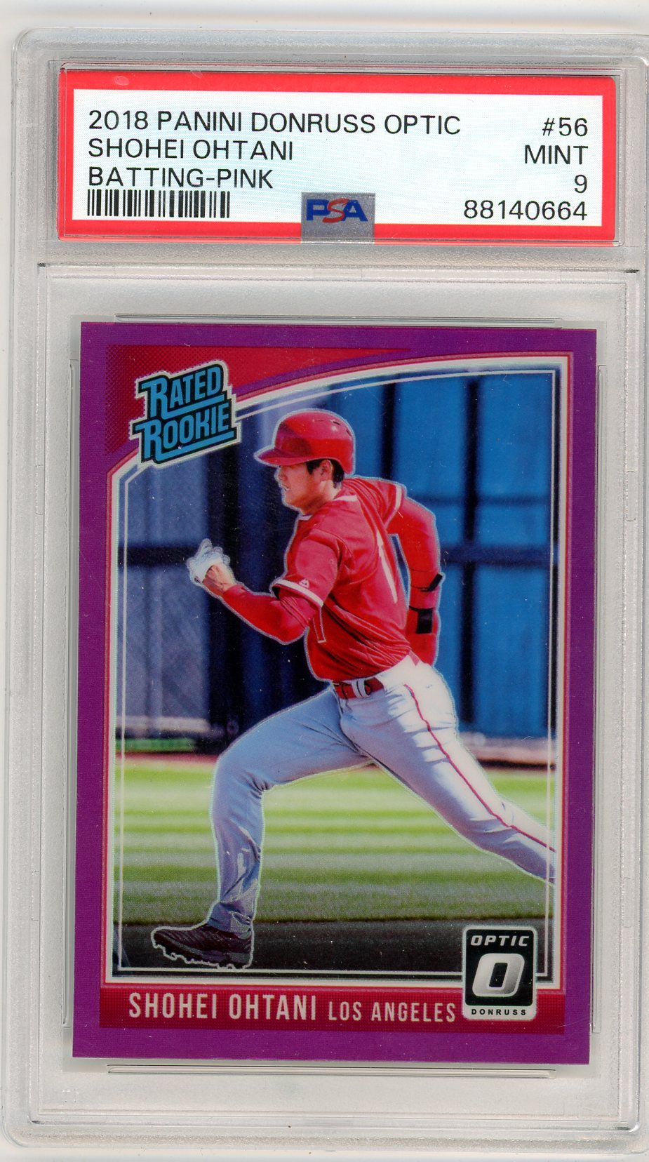 2018 Panini Donruss Optic Shohei Ohtani Graded Rookie Card PSA 9