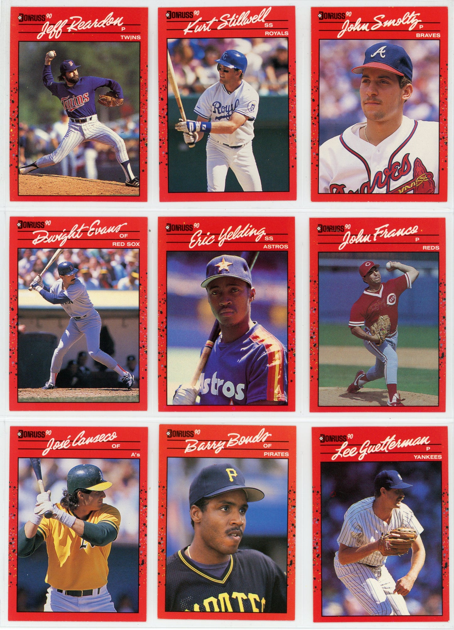 1990 Donruss MLB Baseball Short Set (358 Cards)