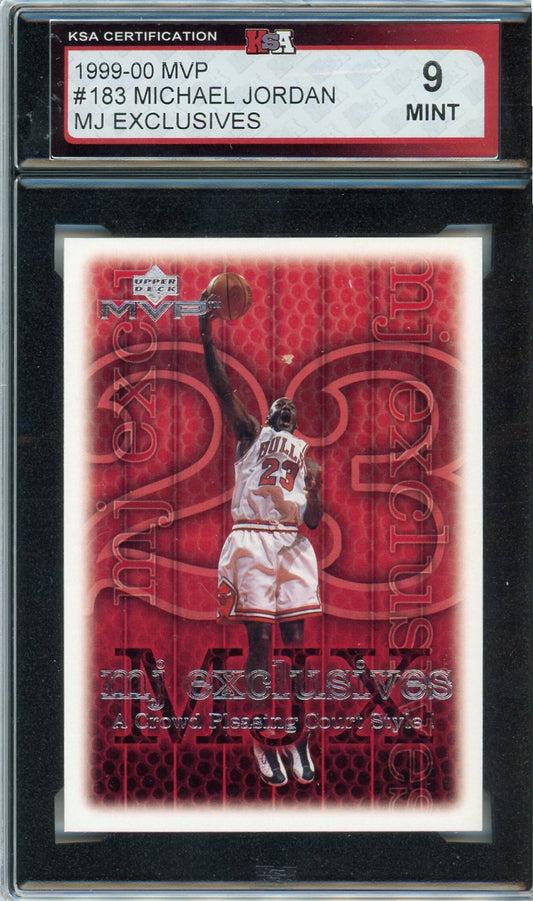 1999/00 UD MVP MJX Michael Jordan Graded Card #183 KSA 9