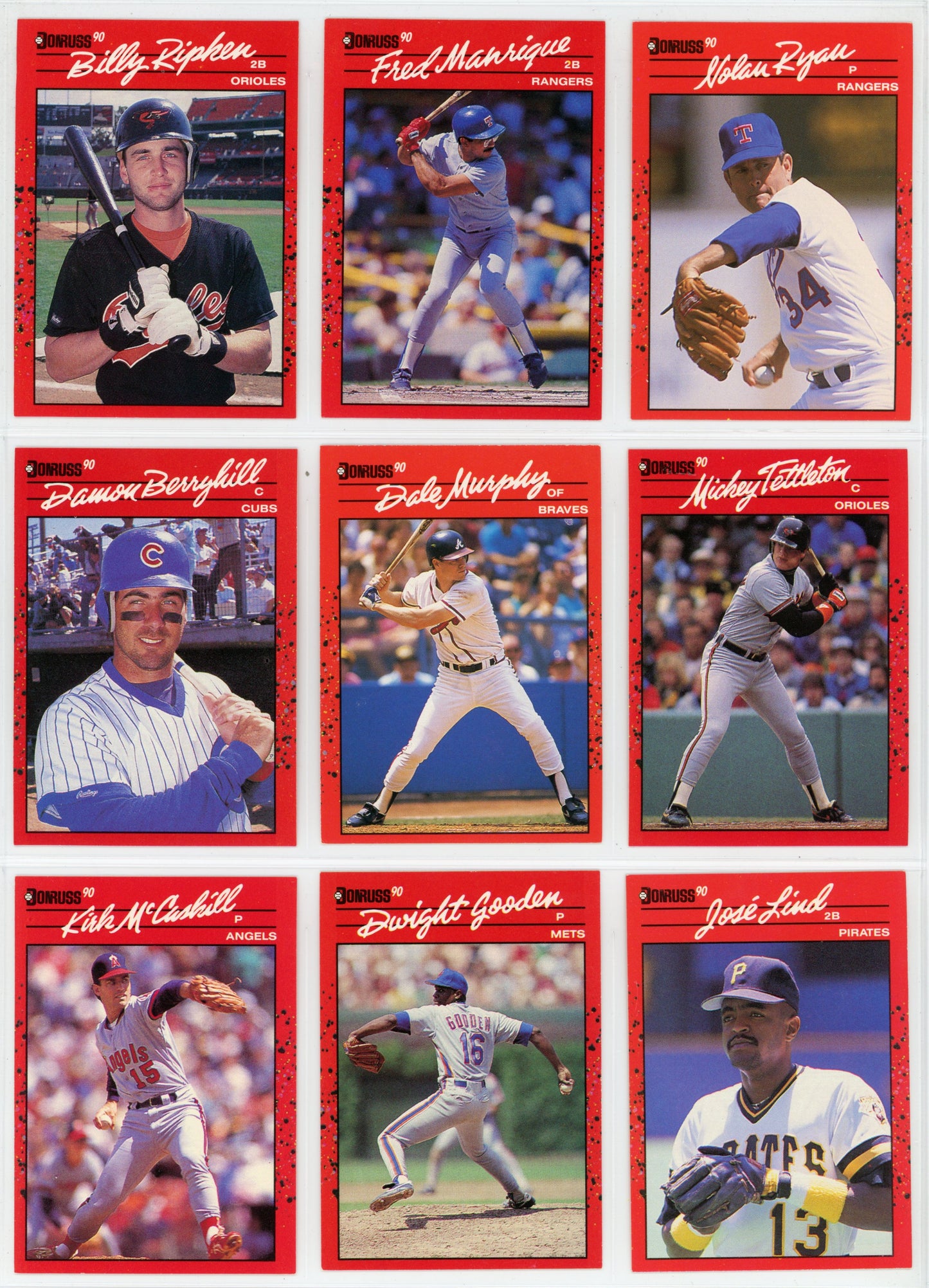 1990 Donruss MLB Baseball Short Set (358 Cards)