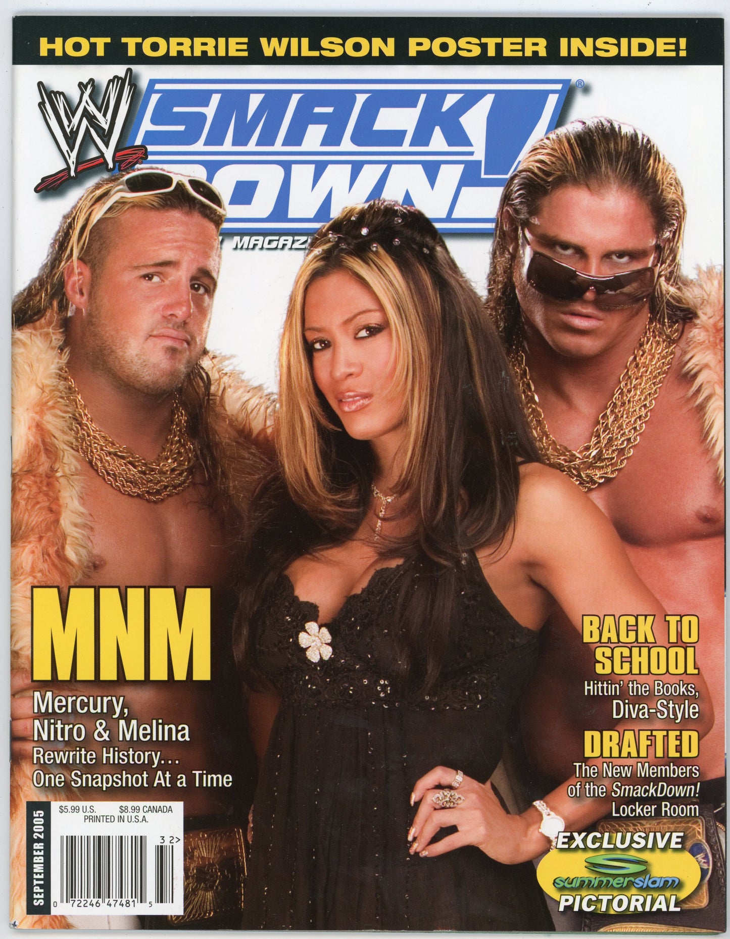 WWE Smackdown! Vintage Wrestling Magazine (September 2005) MNM Cover - No Poster