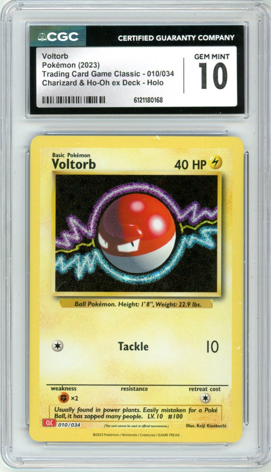 2023 Pokemon Charizard & Ho-Oh EX Deck Voltorb Holographic #10 Graded Card CGC 10
