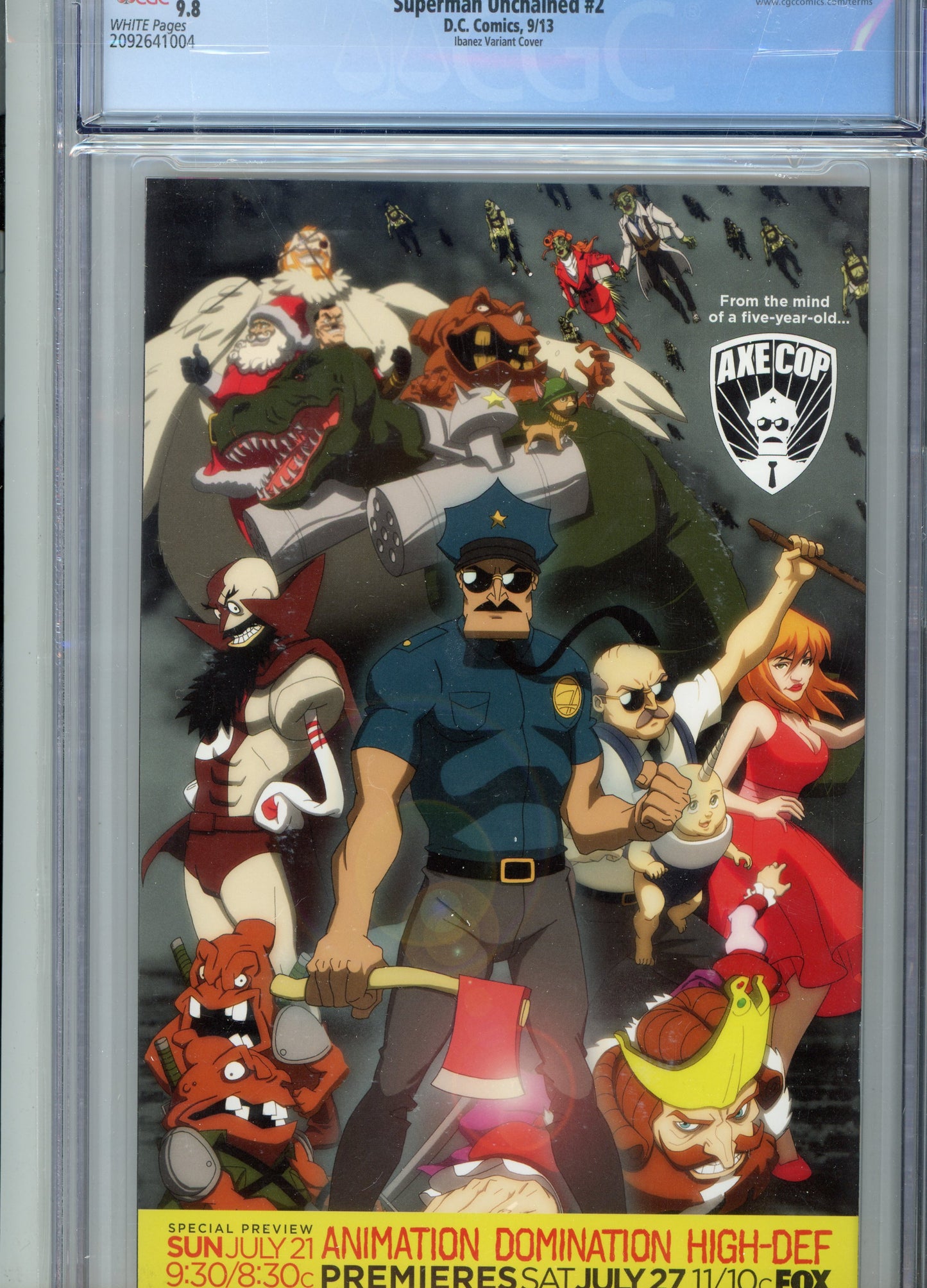 2013 Superman Unchained #2 Graded Comic Book Victor Ibanez Cover CGC 9.8