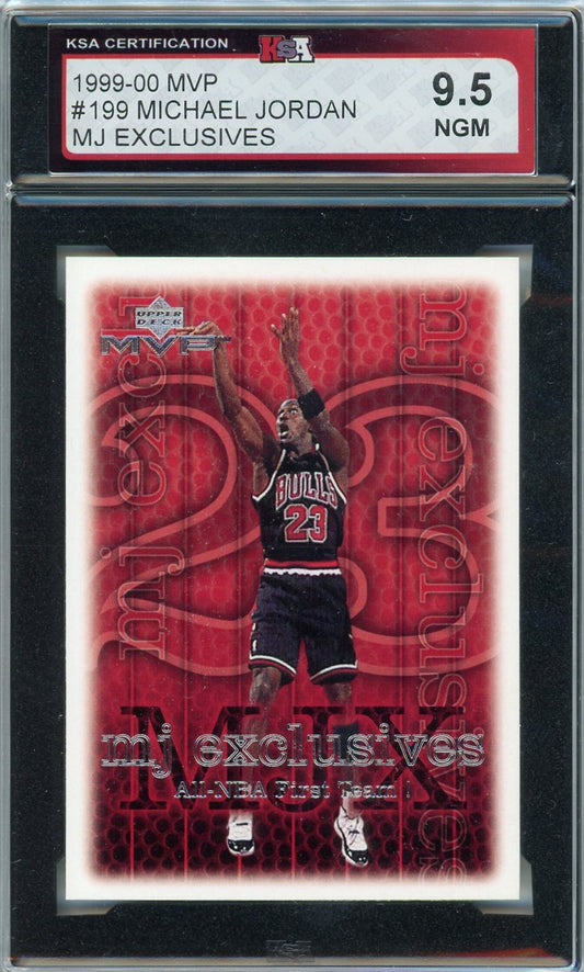 1999/00 UD MVP MJX Michael Jordan Graded Card #199 KSA 9.5