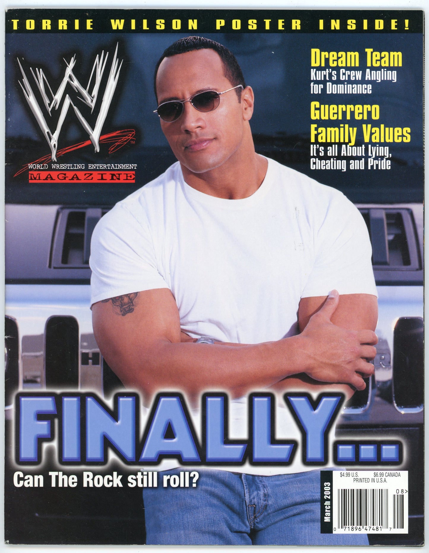 WWE Vintage Wrestling Magazine (March 2003) The Rock Cover