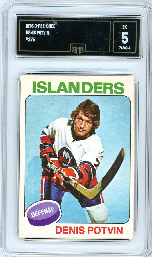 1975 O-Pee-Chee Denis Potvin Graded Card #275 GMA 5