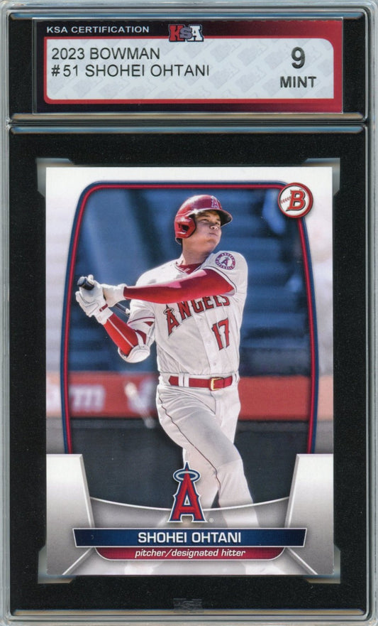 2023 Bowman Shohei Ohtani Graded Baseball Card #51 KSA 9