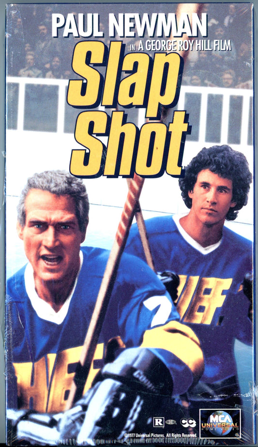1996 Paul Newman in a George Roy Film "Slap Shot" Vintage VHS Tape Factory Sealed Hockey Movie