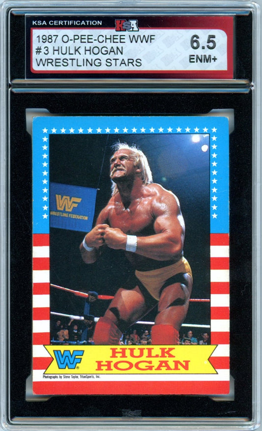 1987 OPC O-Pee-Chee WWF Hulk Hogan Wrestling Stars Graded Card KSA 6.5