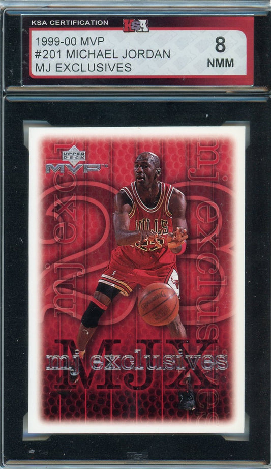 1999/00 UD MVP MJX Michael Jordan Graded Card #201 KSA 8