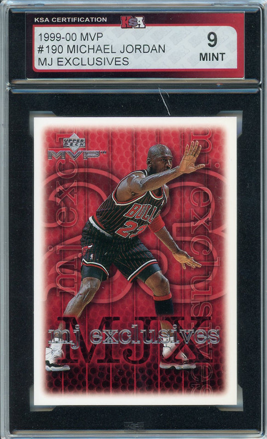 1999/00 UD MVP MJX Michael Jordan Graded Card #190 KSA 9