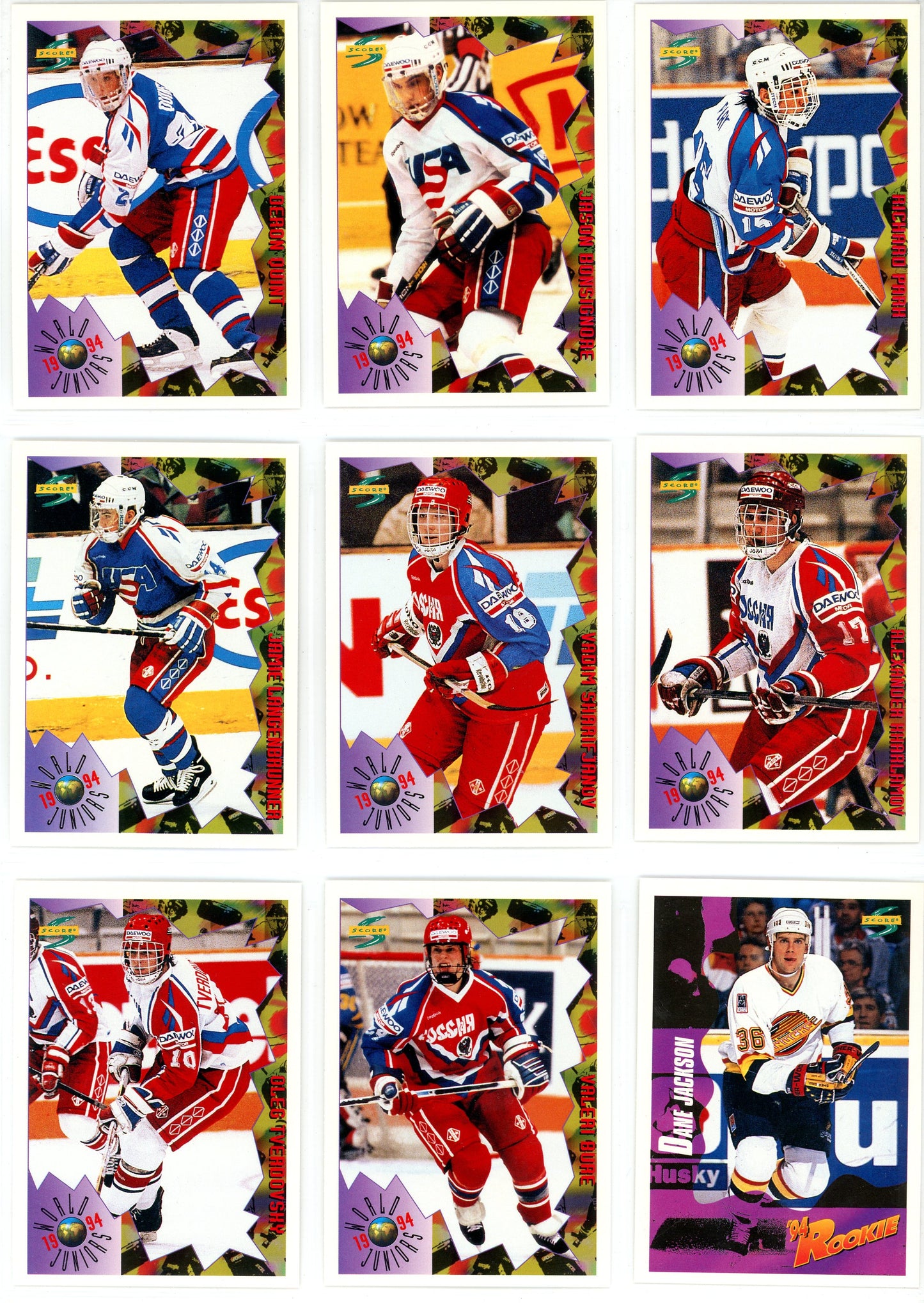 1994/95 Score NHL Hockey Card Complete Set (275 Cards)