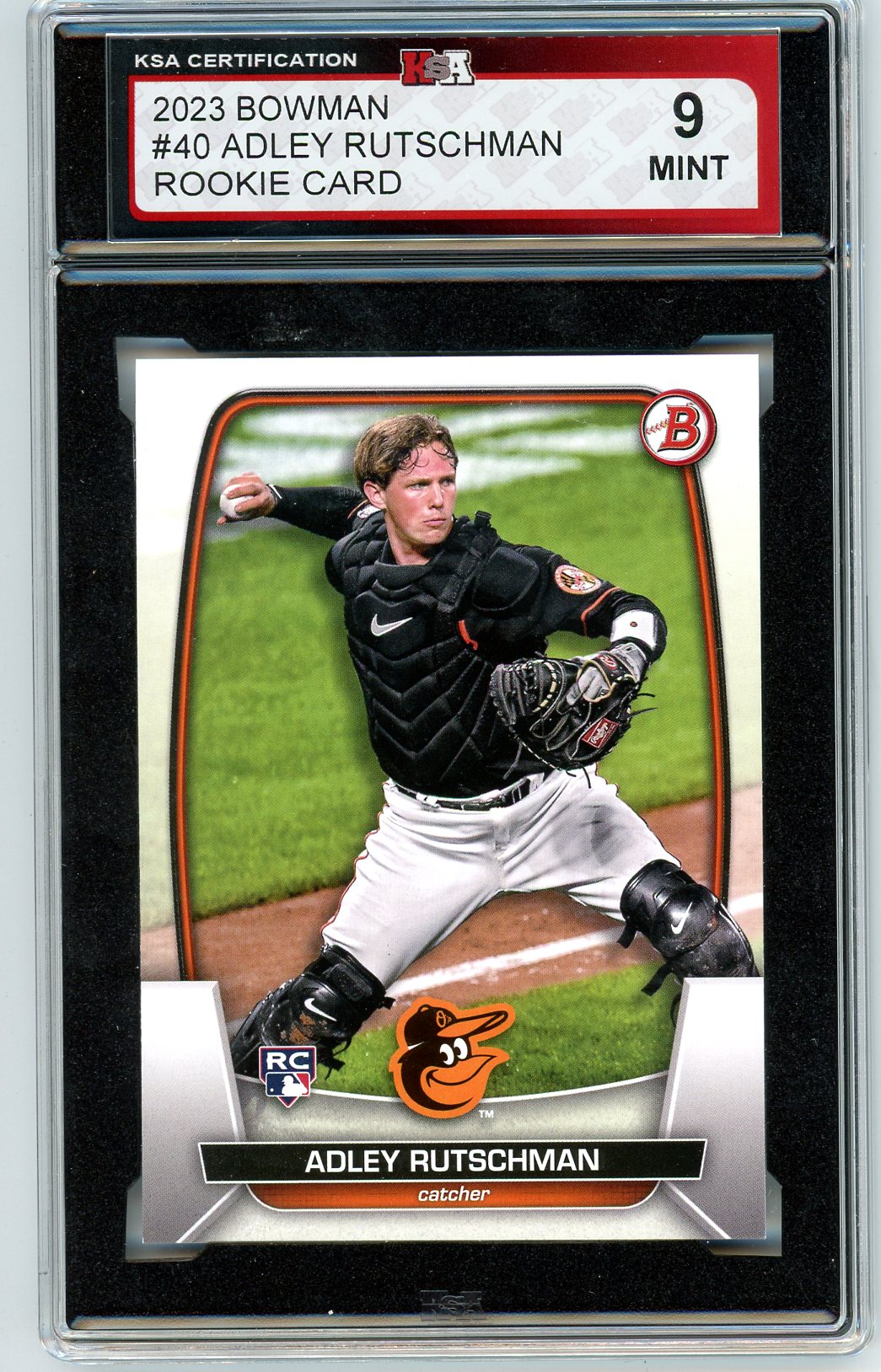 2023 Bowman Adley Rutschman Graded Rookie Card #40 KSA 9