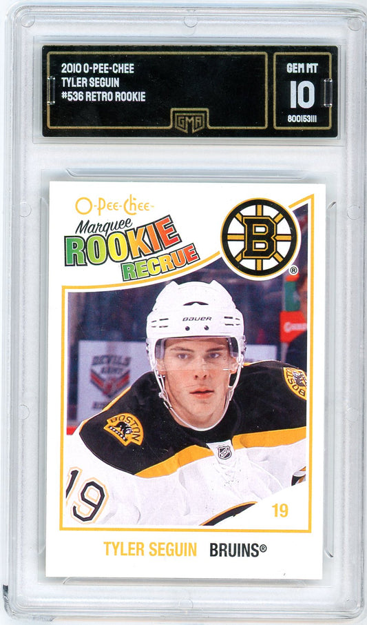 2010 O-Pee-Chee Tyler Seguin Retro Graded Rookie Card #536 GMA 10