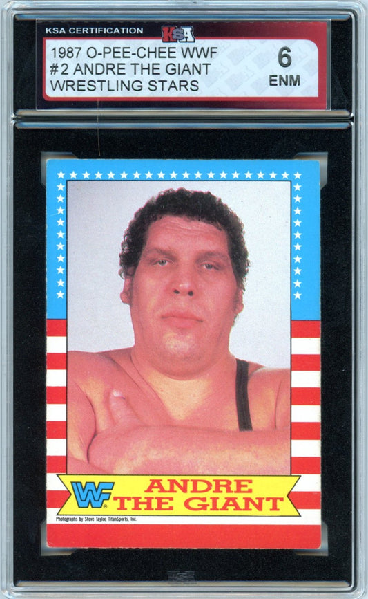 1987 OPC O-Pee-Chee WWF Andre the Giant Wrestling Stars #2 Graded Card KSA 6