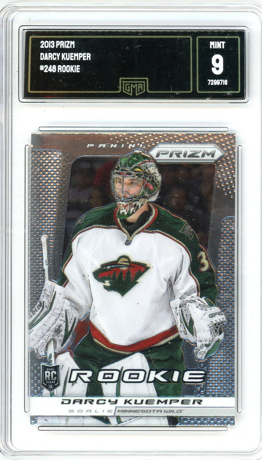 2013 Panini Prizm Darcy Kuemper Graded Rookie Card #248 GMA 9