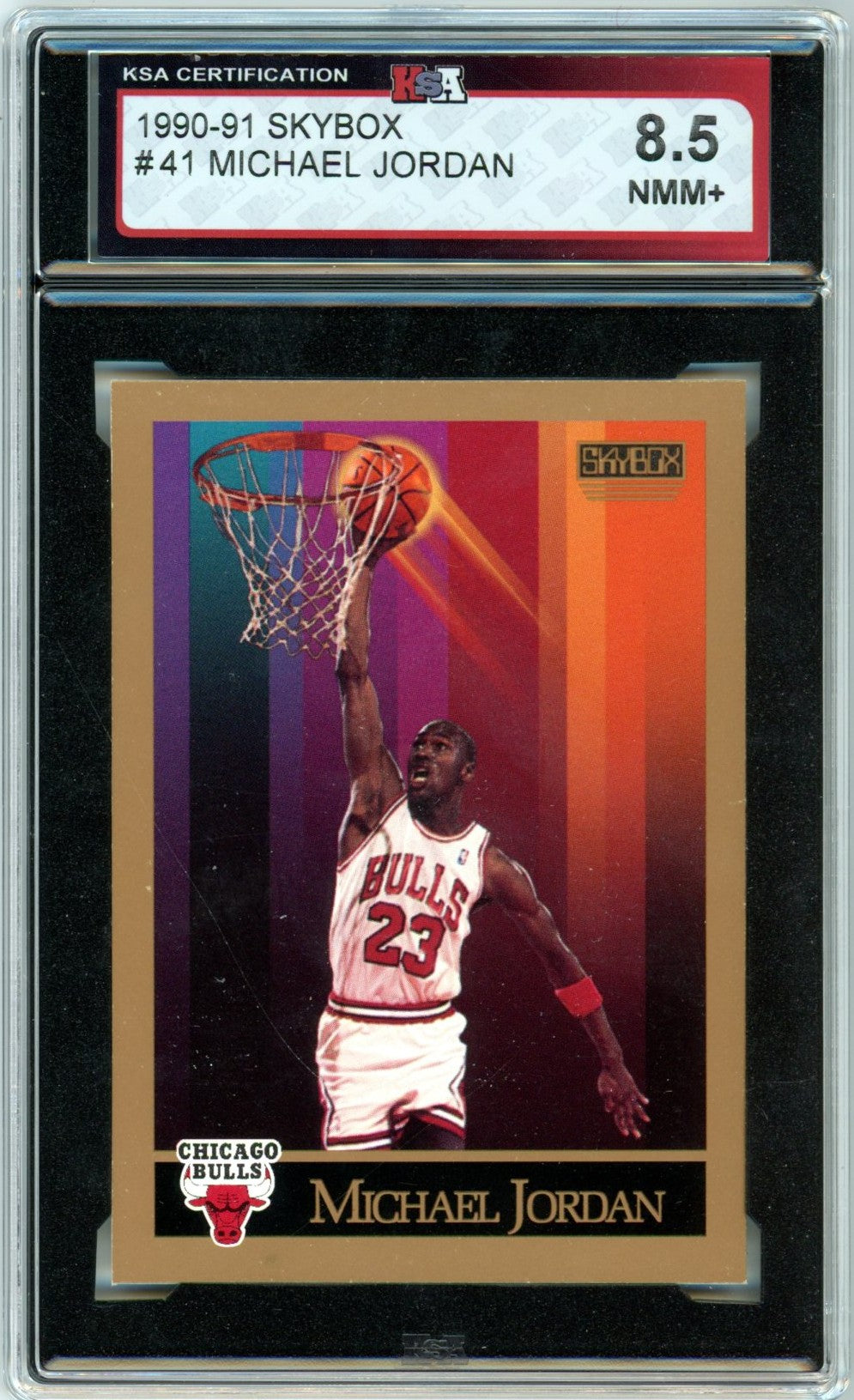 1990/91 Skybox Michael Jordan #41 Graded Basketball Card KSA 8.5