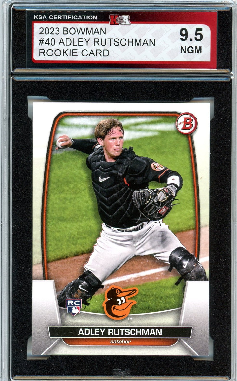 2023 Bowman Adley Rutschman Graded Rookie Card KSA 9.5