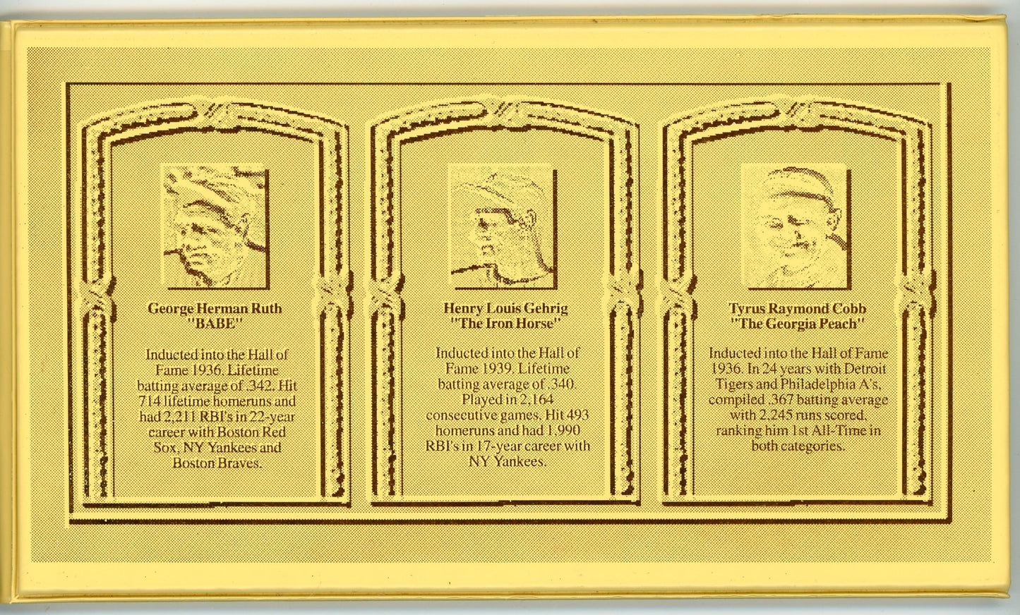 1993 SSCA MLB Baseball Hall of Fame Legends in First Day Covers