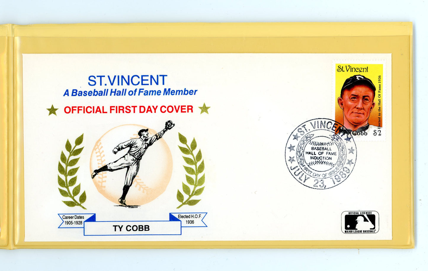 1993 SSCA MLB Baseball Hall of Fame Legends in First Day Covers