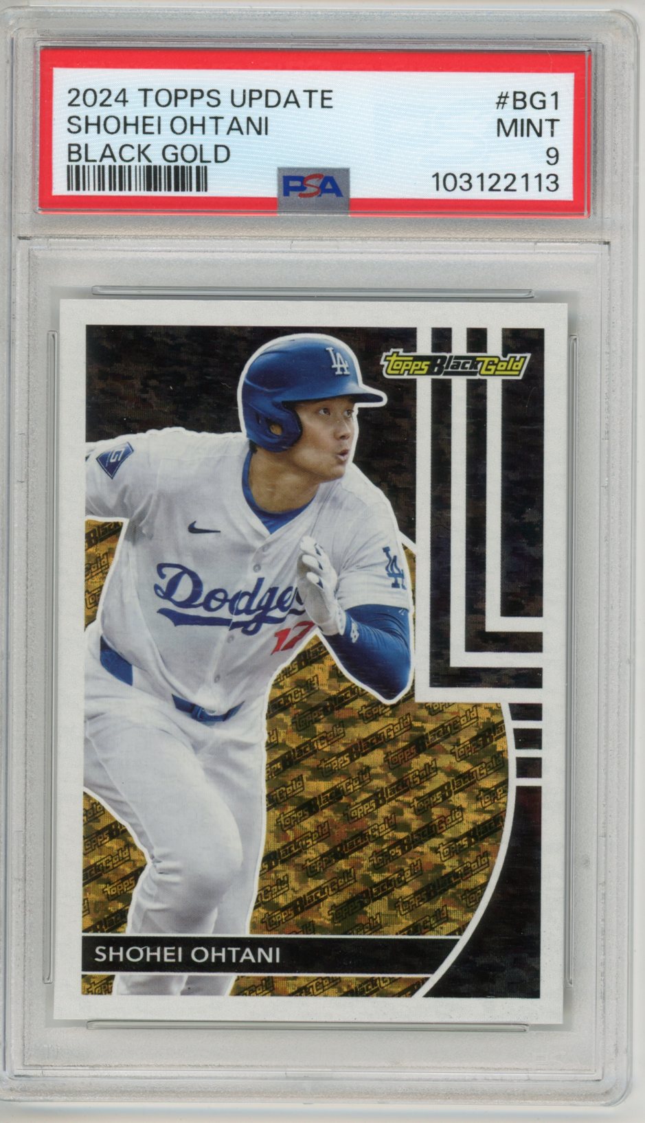 2024 Topps Update Shohei Ohtani Black Gold Graded Baseball Card #BG1 PSA 9
