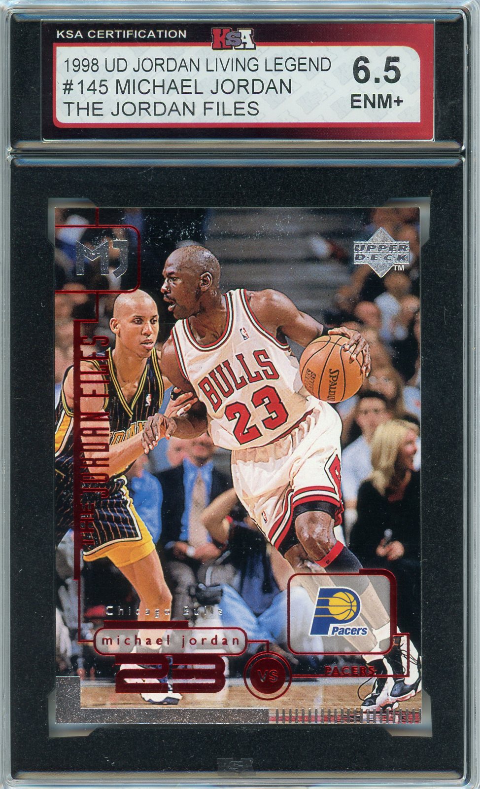 1998 UD Michael Jordan Living Legend The Jordan Files #145 Graded Card KSA 6.5