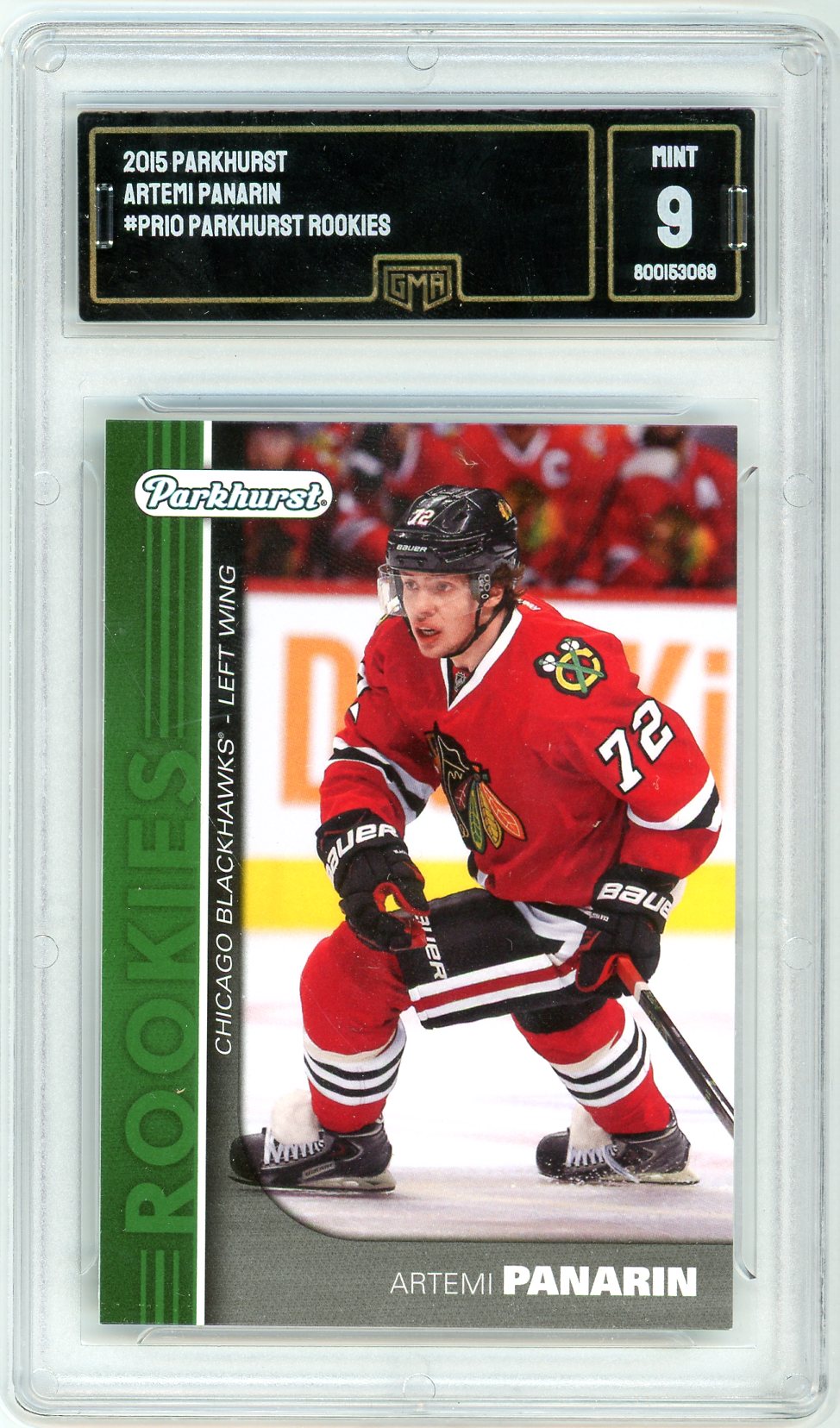 2015 Parkhurst Artemi Panarin Graded Rookie Card GMA 9