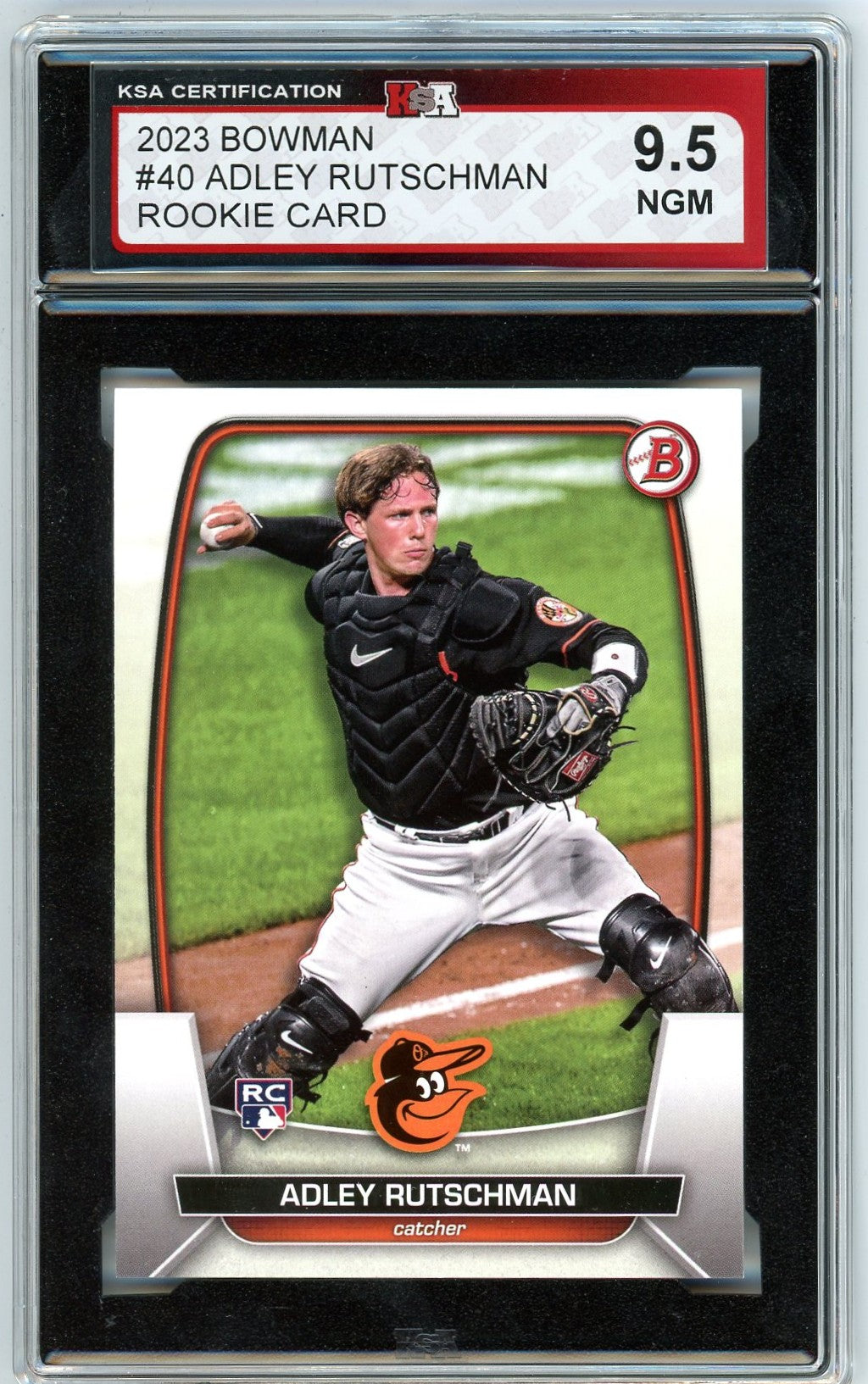 2023 Bowman Adley Rutschman Graded Rookie Card #40 KSA 9.5