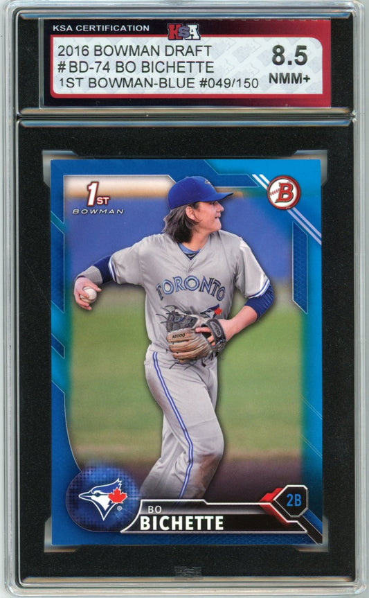 2016 Bowman Draft Bo Bichette 1st Bowman Blue Graded Baseball Card #BD-74 KSA 8.5 49/150