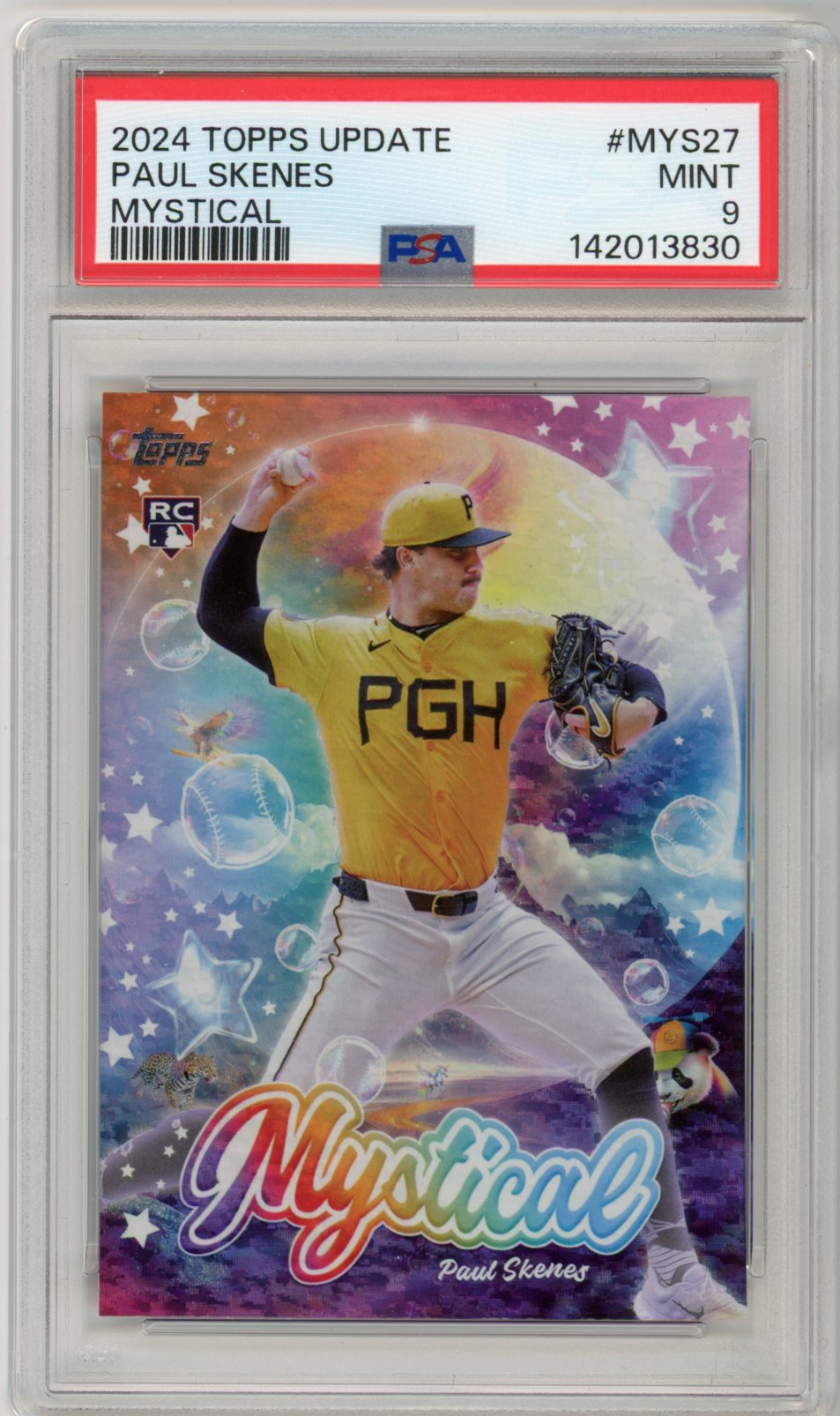 2024 Topps Update Paul Skenes Mystical Graded Rookie Card PSA 9