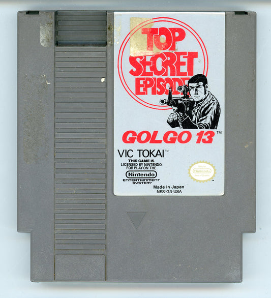 1988 Golgo 13: Top Secret Episode NES Video Game Cartridge