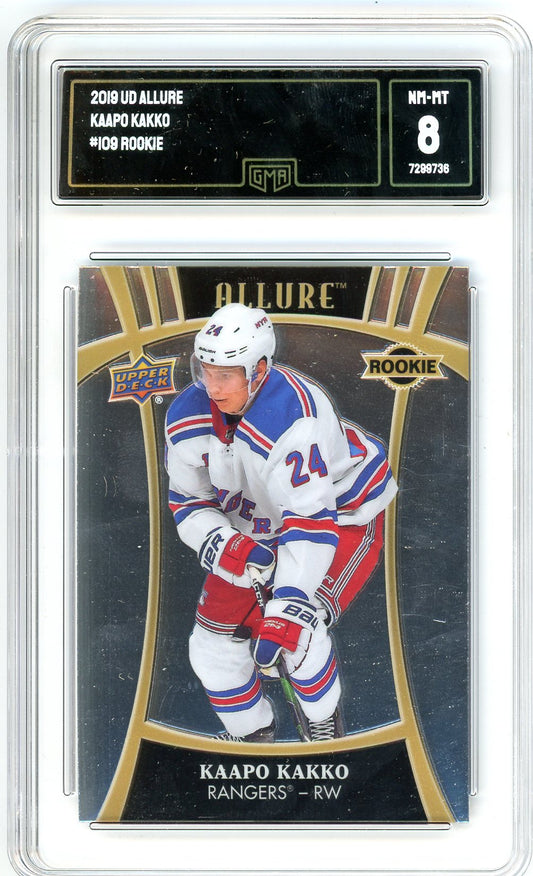 2019 Upper Deck Allure Kaapo Kakko Graded Rookie Card #109 GMA 8